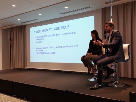 Clément Bergé-Lefranc et Marianne Bodin à la table ronde blockchain