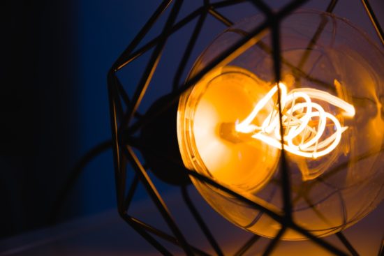 Metal geometric pendant lamp